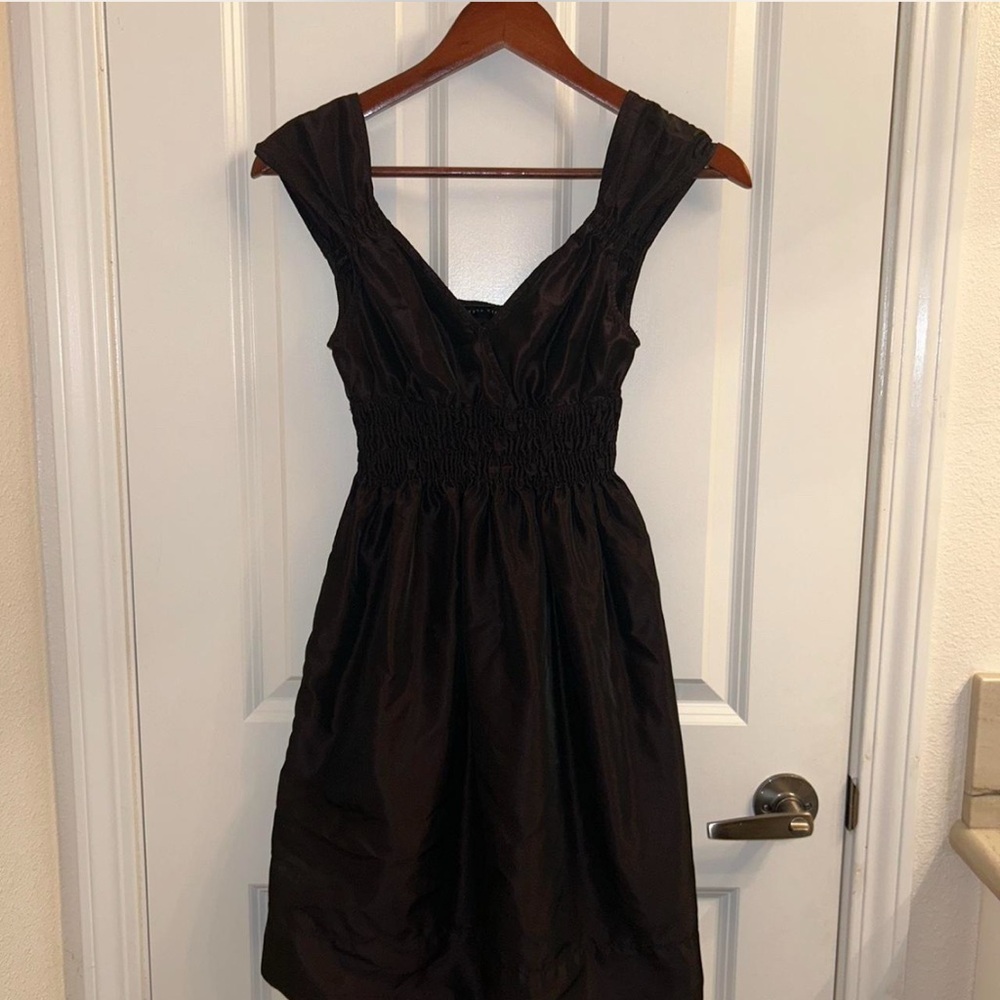 Zara Black Sleeveless Midi Dress